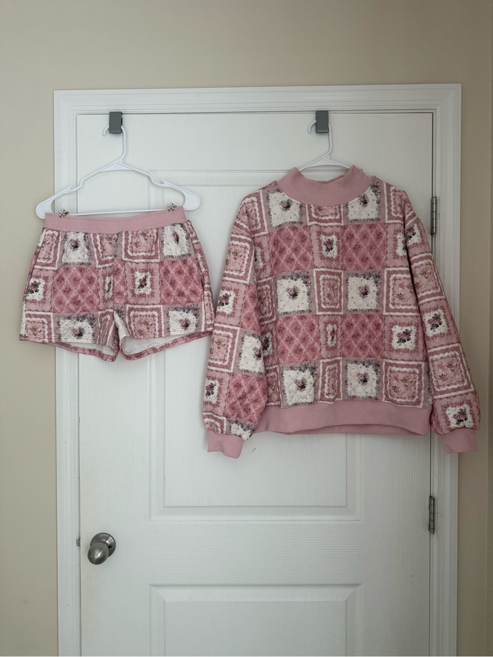 Rareraw Pink Floral Patchwork Set